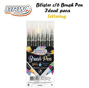 Marcador Brush Pen - Blister c/6 cores - BRW