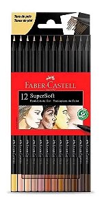 Lápis De Cor Faber-castell Super Soft 12 Cores Tons De Pele