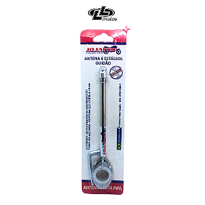 Antena de proteção 6 estágios Cromada m6 retrovisor Jojafer