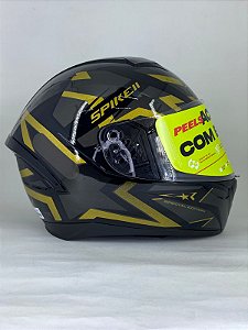 CAPACETE PEELS SPIKE II 1ST PTO/DOURADO