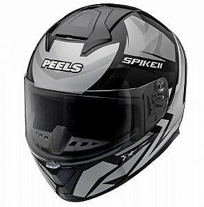 CAPACETE PEELS SPIKE II 1ST PTO/PRATA