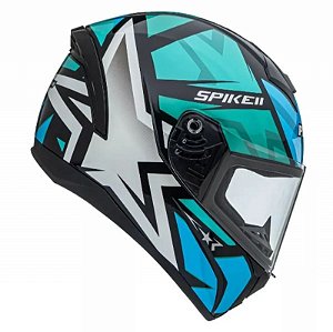 CAPACETE PEELS SPIKE II 1ST PTO/VERDE AGUA