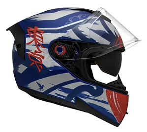 CAPACETE PEELS ICON PRO TOKYO AZUL FOSCO/PRATA