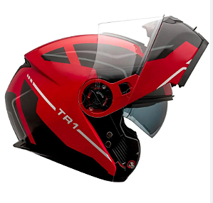 Capacete Peels TR1 Control Articulado Vermelho Brilho