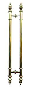 Puxador Duplo JF Colonial Dourado Cia do Puxador