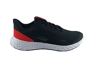 Tenis Masculino Nike Revolution 5 - Preto/vermelho