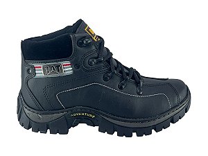 Bota Masculina Caterpillar 040 Couro Sintetico Preto