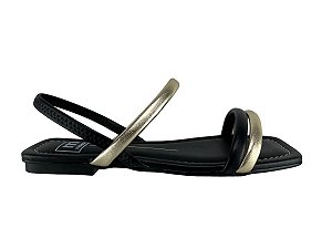 Sandalia Feminina Moleca 5462.111 Dourado Preto