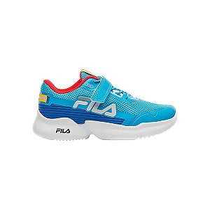 Tenis Fila Kids Split Azul Vermelho Amarelo