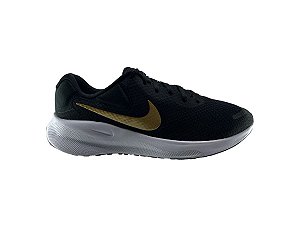 Tenis Nike Revolution 7 Preto Dourado