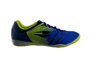 Chuteira Dray Indoor Topfly 393 Azul Verde Limao