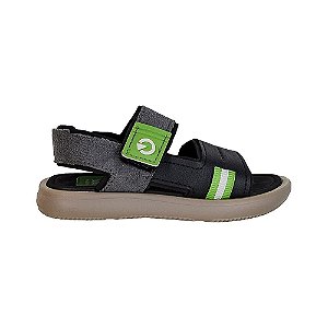 Sandalia Cartago Mini Baby Cinza Preto Verde 12235