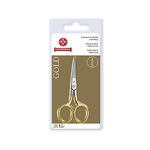 Tesoura de Unha BC-333 Gold Reta - Mundial