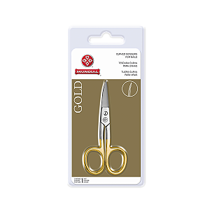 Tesoura de Unha BC-334 Gold Ponta Curva - Mundial