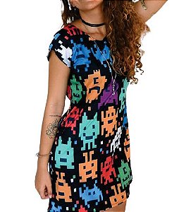 Vestido Gamer com Manga Estilo Camisetão