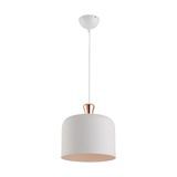 LUSTRE PENDENTE BELL ALUMINIO BRANCO/COBRE BOCAL E27