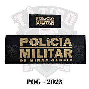 Patchs para Colete Polícia de Minas Gerais (PMMG) POG novas 2025 kit 1 par