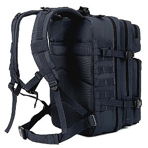 Mochila Tática Militar Camping Reforçada Preta Impermeável 50 litros