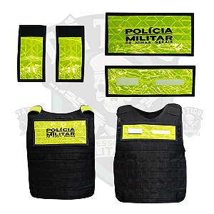 Kit Faixas Refletivas Visibilidade PMMG Para Colete Modular