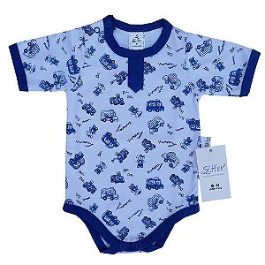 Body Bebê Manga Curta Estampa - Carrinho