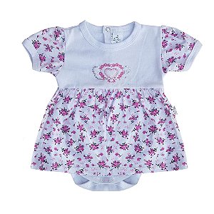Vestido Body Bebê Floral Branco