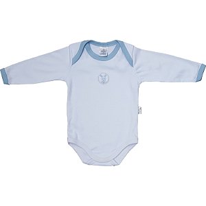 Body Bebê Gola Americana Manga Longa Branco Coelhinho