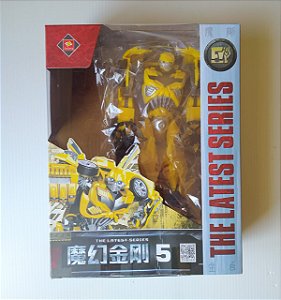 Boneco com caixa original Transformers Bumblebee Camaro Amarelo Estrela Preta Action Figures Deformation Tycoon 19cm