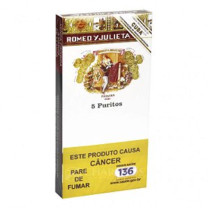 Charuto Romeu e Julieta Puritos - Petaca com 5 unidades