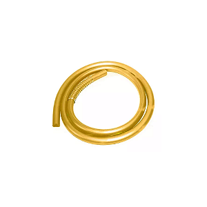 Mangueira de Silicone Dourada para Narguile Super Maleável com Mola