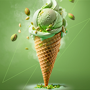 Zgy Sorvete de Pistache Loucos Por Sorvete