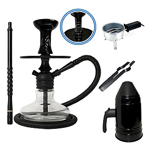 Narguile Kit Completo Barato Fogareiro Abafador Pegador Uso