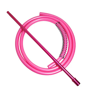 Mangueira Narguile Anti Chamas Silicone Resistente Cores - Rosa