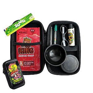 Kit Headshop Tabacaria Completo com Case Preto - ALIEN