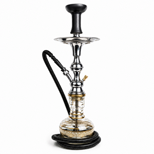 Narguilé Egípcio Completo Importado Metal Árabe Elegante Prata
