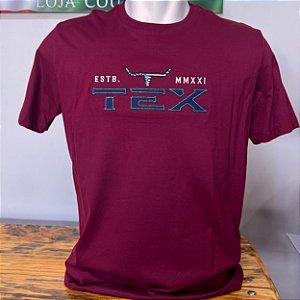 Camiseta Texas Edition Bordada Bordô