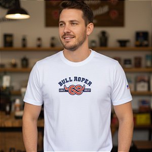 Camiseta Bordada Bull Roper Branca