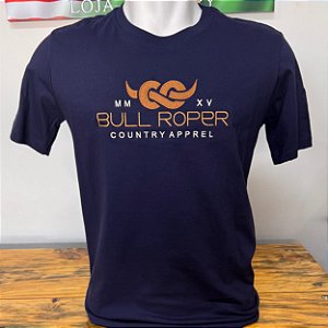 Camiseta Bordada Bull Roper Marinho