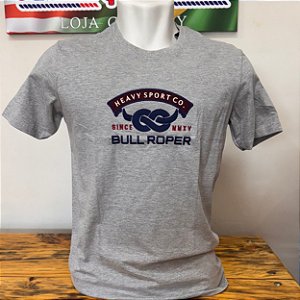 Camiseta Bordada Bull Roper Cinza