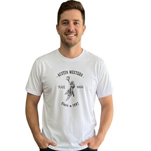 Camiseta Bordada Austin Western Branca