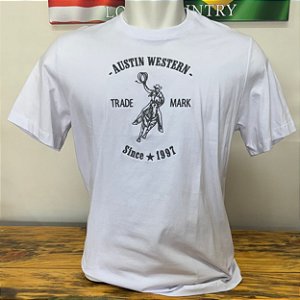 Camiseta Bordada Austin Western Branca