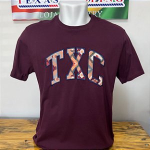Camiseta Bordada TXC Vinho