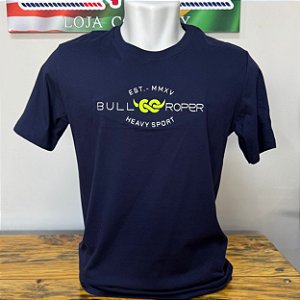 Camiseta Bordada Bull Roper Azul Marinho