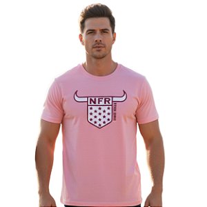 Camiseta Bordada NFR Rosa