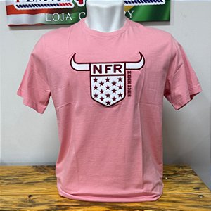 Camiseta Bordada NFR Rosa