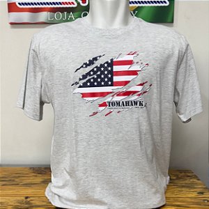 Camiseta Estampada Tomahawk Cinza
