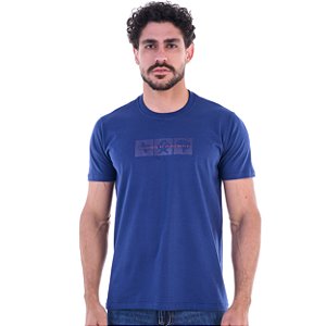 Camiseta Estampada Ox Horns Azul Marinho