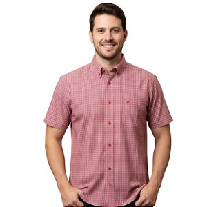 Camisa Manga Curta On Top Xadrez Rosa