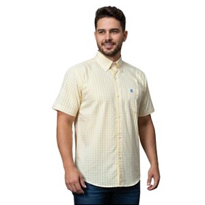 Camisa Manga Curta Ox Horns Xadrez Amarelo