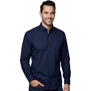 Camisa Manga Longa Austin Bulls Xadrez Roxa