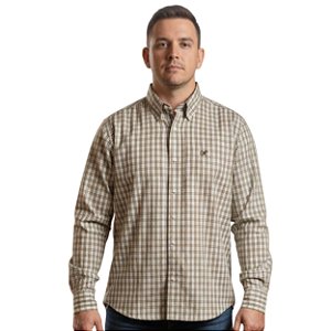 Camisa Manga Longa Okan Western Xadrez Amarelo